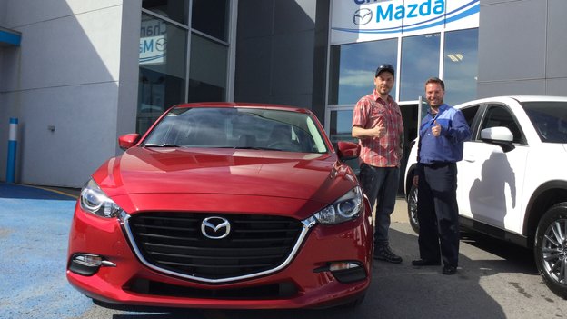 Félicitations M. Gagnon pour votre nouvelle Mazda 3 2017
