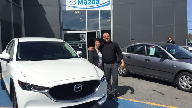 Félicitations Mme Daignault pour votre nouvelle Mazda CX5 2017