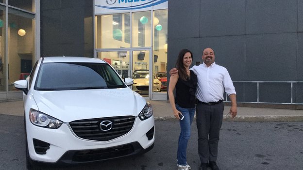 Félicitations Mme Janie Bélanger pour l'achat de votre nouvelle Mazda CX5