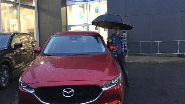 Félicitations M. Godbout pour votre nouvelle Mazda CX5 2017