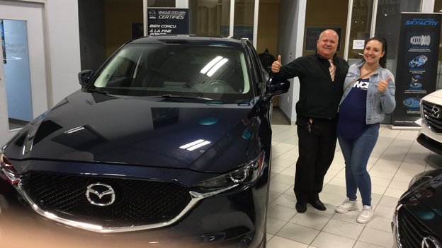 Félicitations Mme Eugénie Jalbert pour votre nouvelle Mazda CX5 2017