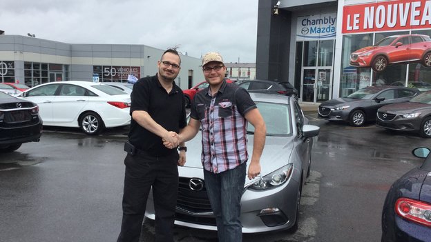 Félicitations M. Giroux pour l'achat de votre Mazda 3