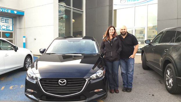 Félicitations Mme Colette Maurice pour votre nouvelle Mazda 3 2017
