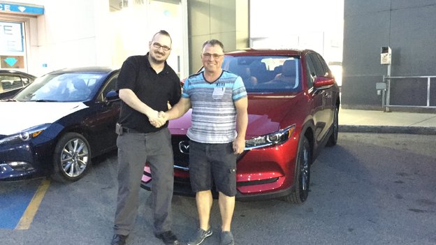 Félicitations à M. Robert Barré pour l'acquisition de sa nouvelle Mazda CX5 2017