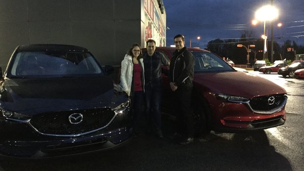 Félicitations à M. Frédéric Huot et Madame Josée Bélanger pour leurs 2 nouvelles Mazda CX5 2017