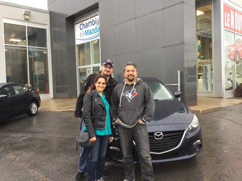 Félicitations Madame Mona Salimi pour votre nouvelle Mazda 3