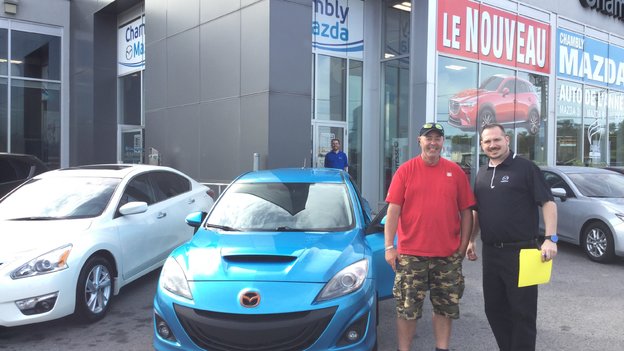 Félicitations M. Chrétien pour l'achat de votre nouvelle Mazda 3