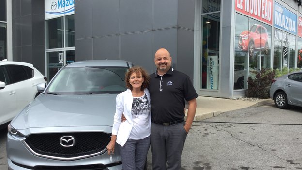 Félicitations Madame Pelletier pour l'achat de votre nouvelle Mazda CX5