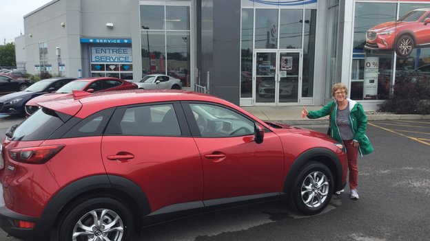 Félicitations à Mme Emee Landry pour votre nouvelle Mazda CX3 2017