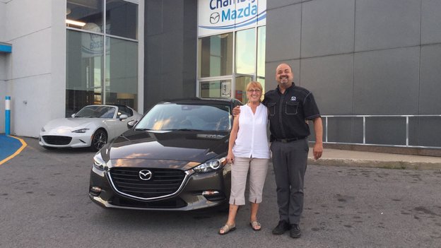 Félicitations Madame Desjardins pour votre nouvelle Mazda 3 2017