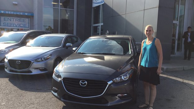Félicitations Madame Casgrain pour l'achat de votre nouvelle Mazda 3