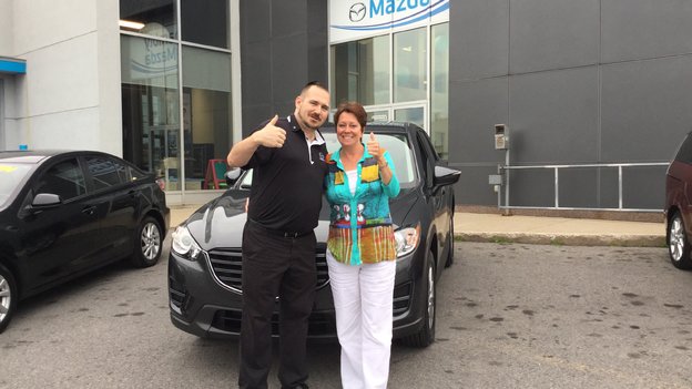 Félicitations Mme Walsh pour votre nouvelle Mazda CX5