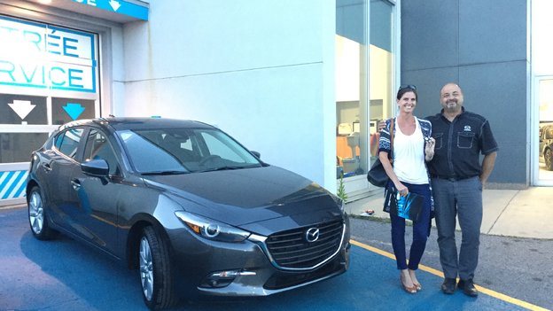 Félicitations Madame Brunelle pour votre nouvelle Mazda 3 2017