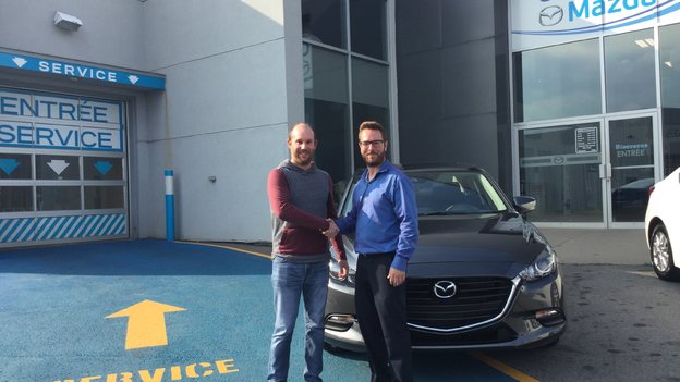 Félicitations Monsieur Castonguay pour votre nouvelle Mazda 3 2017