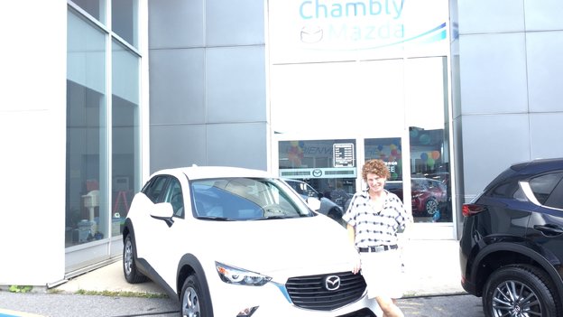 Félicitations Mme Hovington pour votre nouvelle Mazda CX3 2017