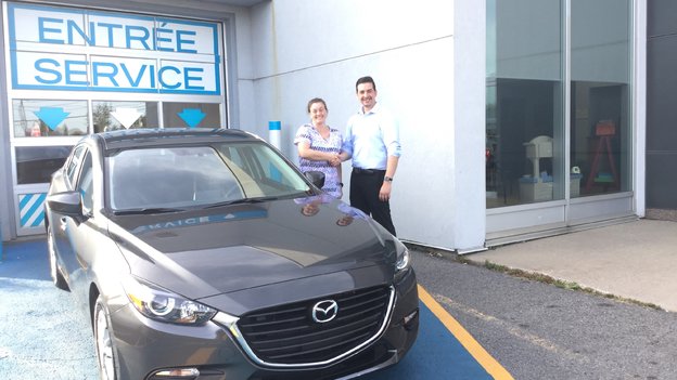 Félicitations Madame Lalonde pour votre nouvelle Mazda 3 2017