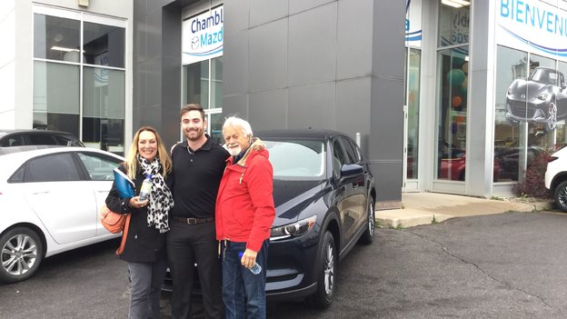 Félicitations Monsieur Godbout et Mme Harpin pour votre nouvelle Mazda CX5 2017