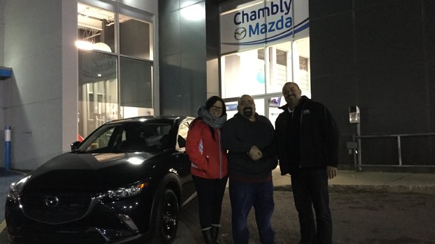 Félicitations Monsieur Bellemare pour nouvelle Mazda CX3 2017