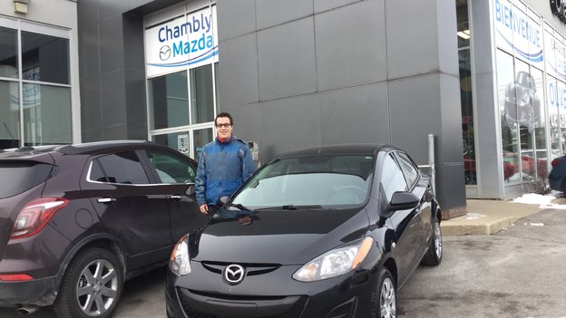 Félicitations à M. Martin Jutras Lavigne pour votre Mazda 2
