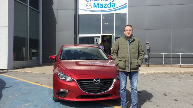 Félicitations Monsieur Kouriles pour votre nouvelle Mazda 3