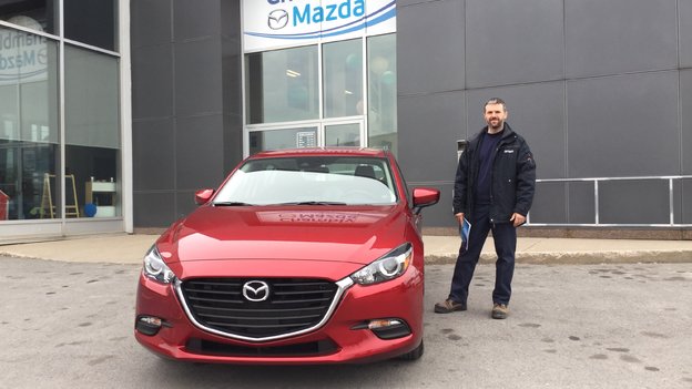 Félicitations à Monsieur Morissette pour votre Mazda 3 2018