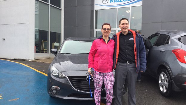 Félicitations Mme Sorel pour votre Mazda 3
