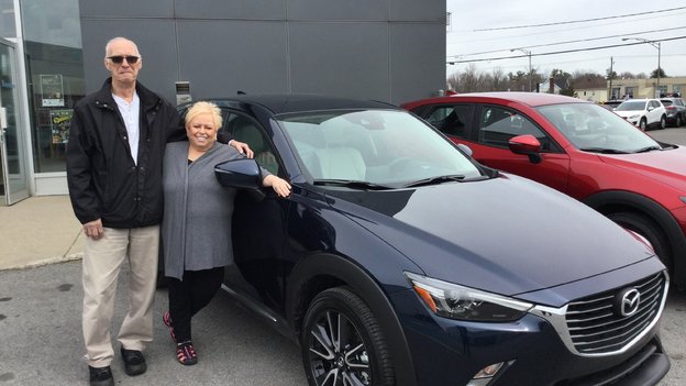 Félicitations à Monsieur et Madame Chartrand pour leur nouvelle Mazda CX3