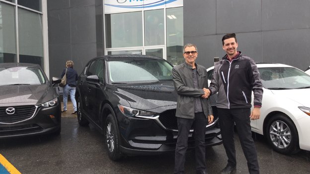 Félicitations à Monsieur Lavoie pour sa nouvelle MazdaCX5 2018