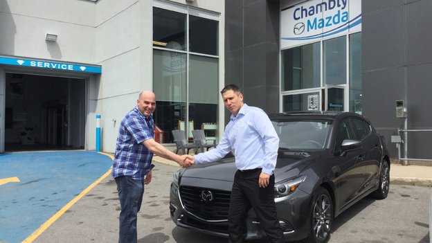 Félicitations M. Rameau pour votre nouvelle Mazda 3 2018