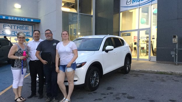 Félicitations à M. Destradeur et Mme Trudel pour votre nouvelle Mazda CX5 2018