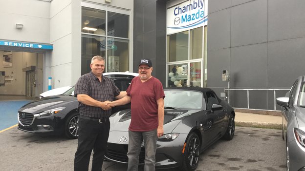Félicitations à M. Ch,arpentiez pour votre nouvelle Mazda MX5 2018