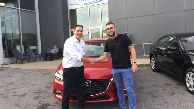 Félicitations à Monsieur Gladu pour sa nouvelle Mazda 3 2018