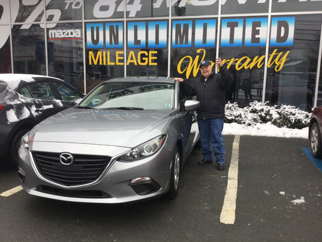 Roger picking up his brand new Mazda 3!