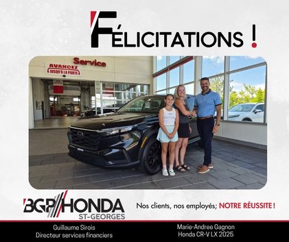Je suis très satisfaite du service reçu par mon vendeur Guillaume Sirois !