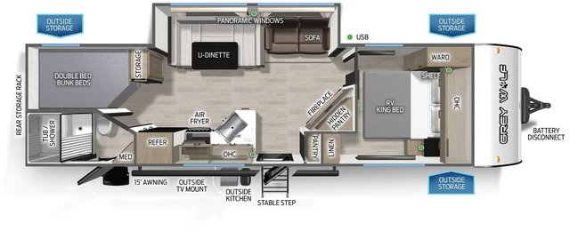 2026 Forest River GREY WOLF CKT26KF