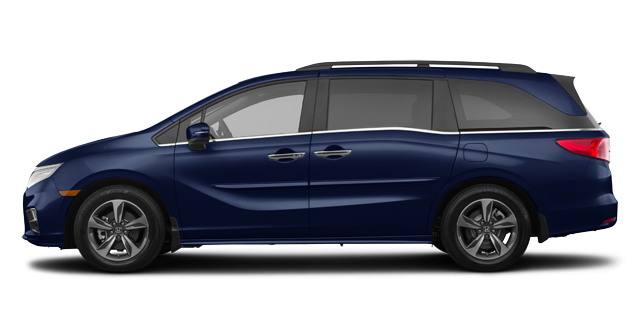 blue honda minivan