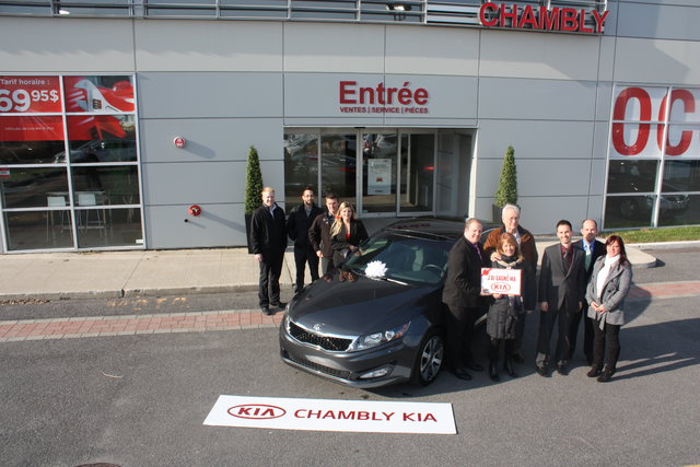 Gagnante d'une Kia chez Chambly Kia!