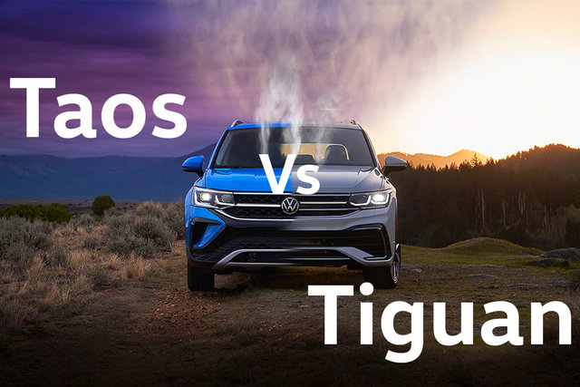 2022 VW Taos vs 2022 Tiguan: their differences.