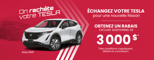 Obtenez 3 000 $ de rabais en échangeant votre Tesla chez Groupe Rive-Sud