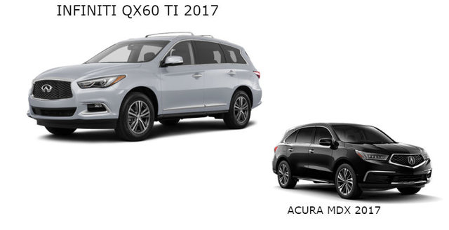 Infiniti QX60 2017 vs Acura MDX 2017