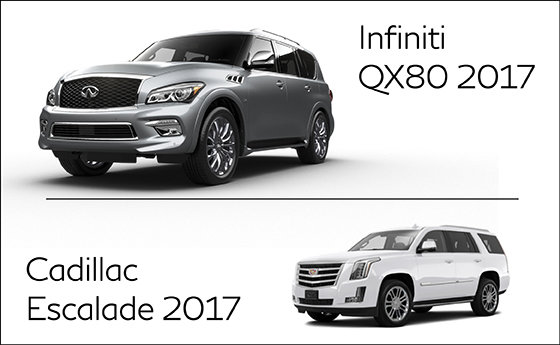 Infiniti QX80 2017 vs Cadillac Escalade 