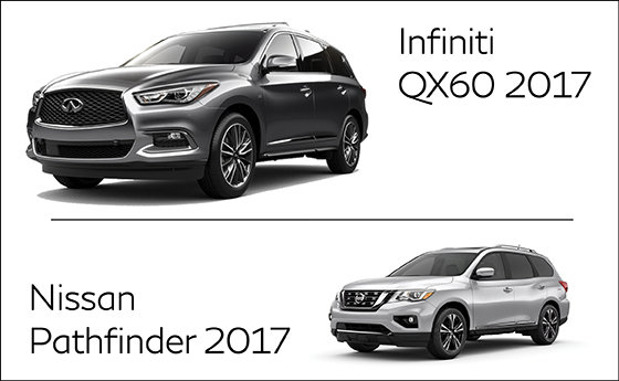 Infiniti QX60 2017 vs Nissan Pathfinder 