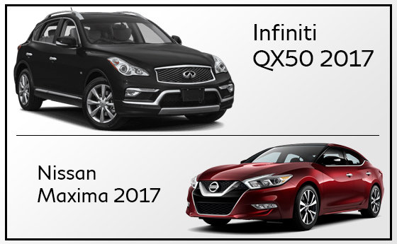 Infiniti Q50 2017 vs Nissan Maxima 