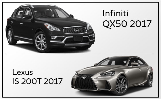 Infiniti Q50 2017 vs Lexus IS 200t 