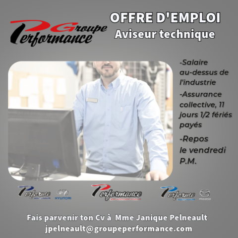 Offre d'emploi:  Aviseur technique