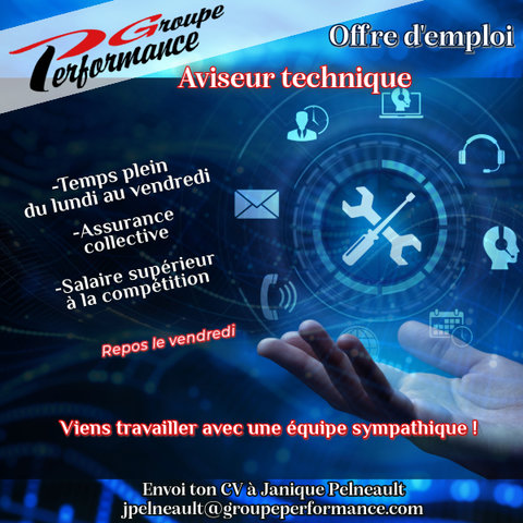 Offre d'emploi:  Aviseur technique