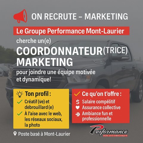 Offre d'emploi: Coordonnateur (trice) Marketing