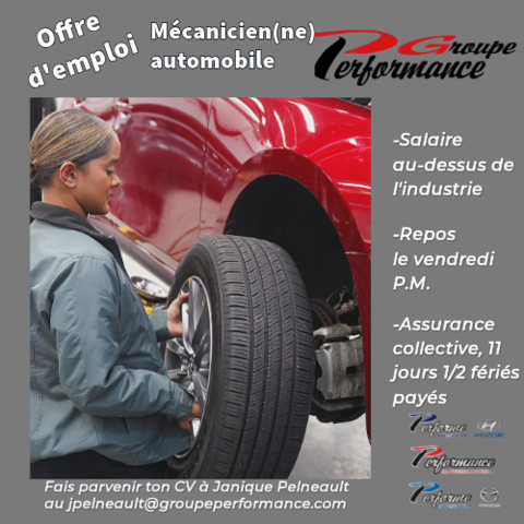 Offre d'emploi: technicien(nne) automobile