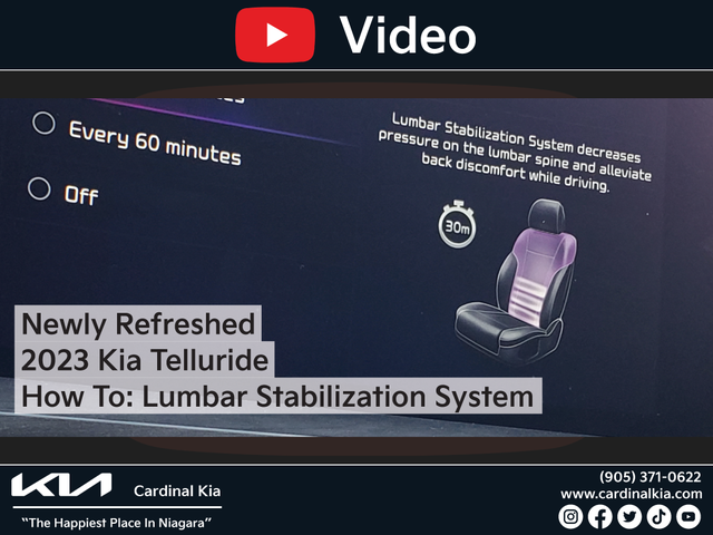 Refreshed 2023 Kia Telluride | How To Use Your Lumbar Stabilization System!