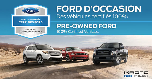 Ford d'occasion, des véhicules certifiés 100%